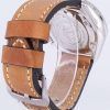 茶色の革ストラップ メンズ腕時計セイコー自動 SKX011J1 LS17 ダイバー 200 M 日本
