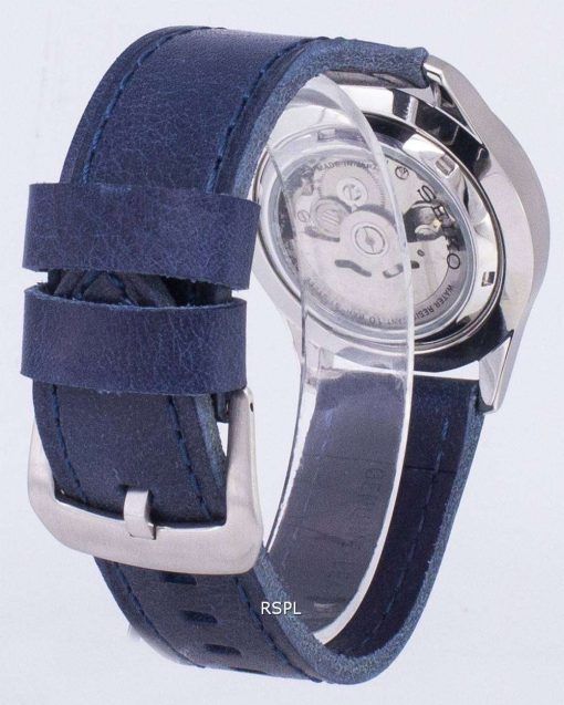 セイコー 5 スポーツ SNZG07J1 LS13 軍事日本製ダークブルーのレザー ストラップ メンズ腕時計