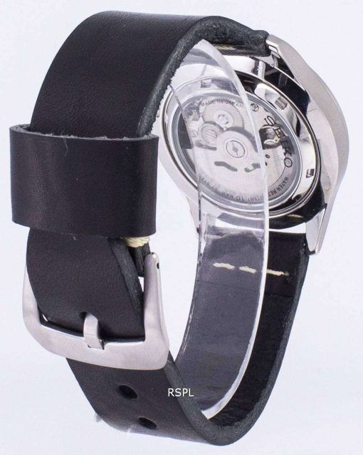 セイコー 5 スポーツ SNZG07J1 LS13 軍事日本製黒革ストラップ メンズ腕時計
