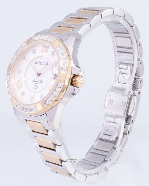 ブローバ海洋星 98R234 ダイヤモンド アクセント クォーツ レディース腕時計