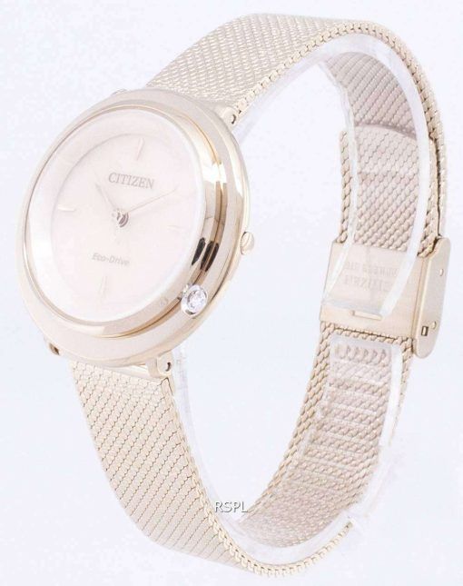 シチズンエコ ドライブ L EM0643-84 X アナログ ダイヤモンド アクセント レディース腕時計
