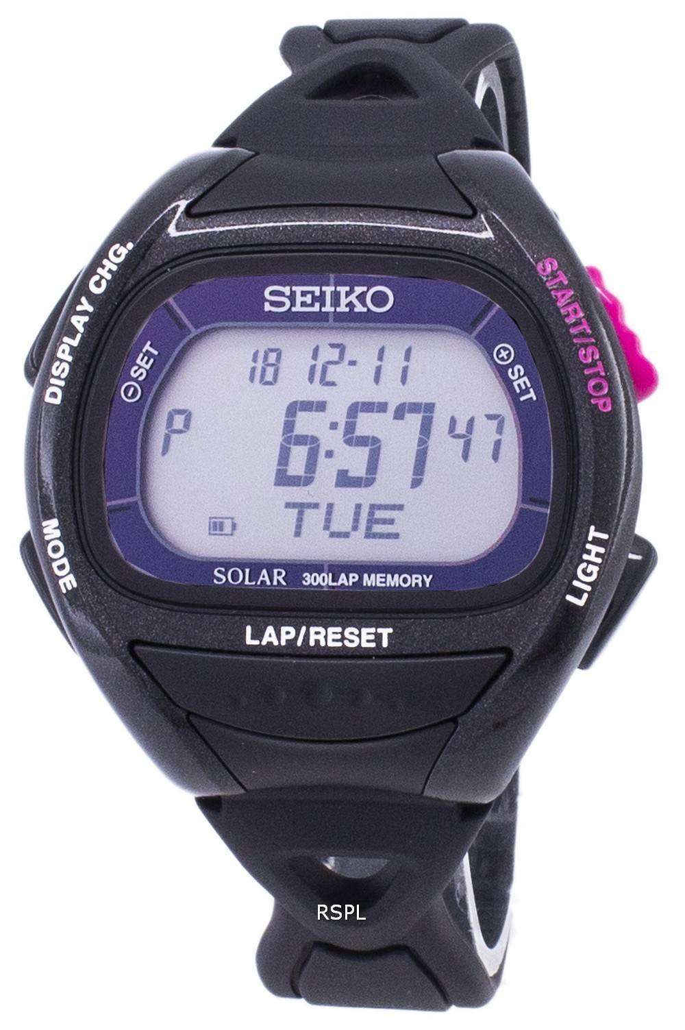 セイコー プロスペックス SBEF001 スーパー ランナー ラップ メモリ ソーラー男性用の腕時計 Japan