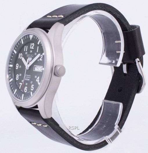 黒革ストラップ メンズ腕時計セイコー 5 スポーツ SNZG09J1 LS14 日本