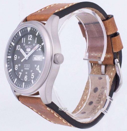 茶色の革ストラップ メンズ腕時計セイコー 5 スポーツ SNZG09J1 LS17 日本
