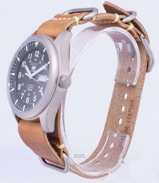茶色の革ストラップ メンズ腕時計セイコー 5 スポーツ SNZG09J1 LS18 日本