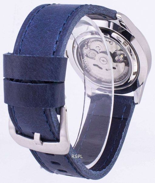 セイコー 5 スポーツ SNZG09K1 LS13 自動ダークブルーのレザー ストラップ メンズ腕時計