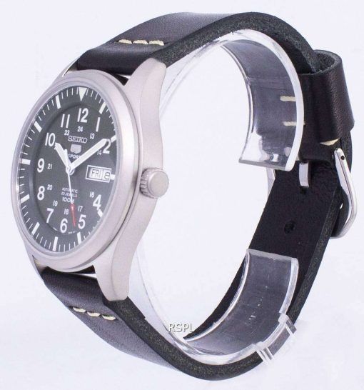 セイコー 5 スポーツ SNZG09K1 LS14 自動黒革ストラップ メンズ腕時計