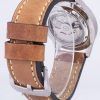 セイコー 5 スポーツ SNZG09K1 LS17 自動茶色の革ストラップ メンズ腕時計