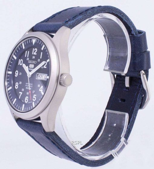 セイコー 5 スポーツ SNZG11K1 LS13 自動ダークブルーのレザー ストラップ メンズ腕時計