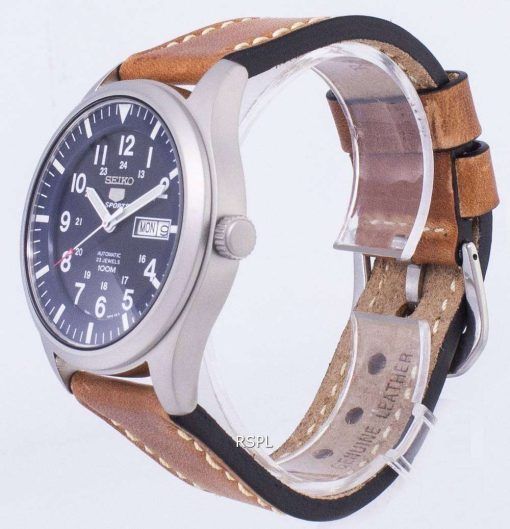セイコー 5 スポーツ SNZG11K1 LS17 自動茶色の革ストラップ メンズ腕時計
