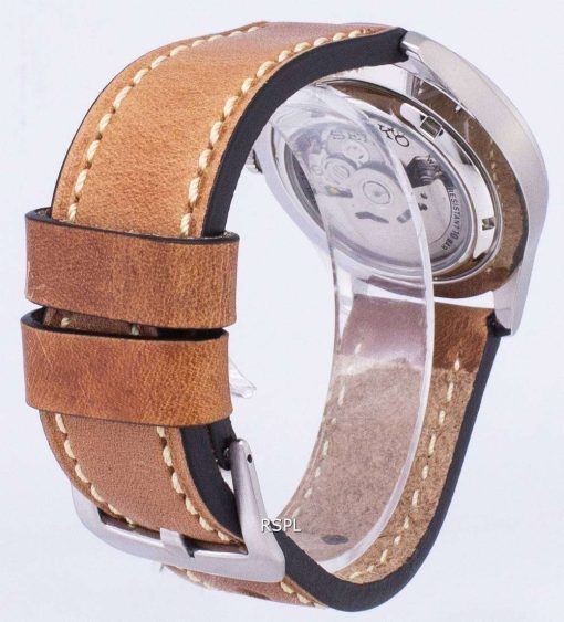 セイコー 5 スポーツ SNZG11K1 LS17 自動茶色の革ストラップ メンズ腕時計