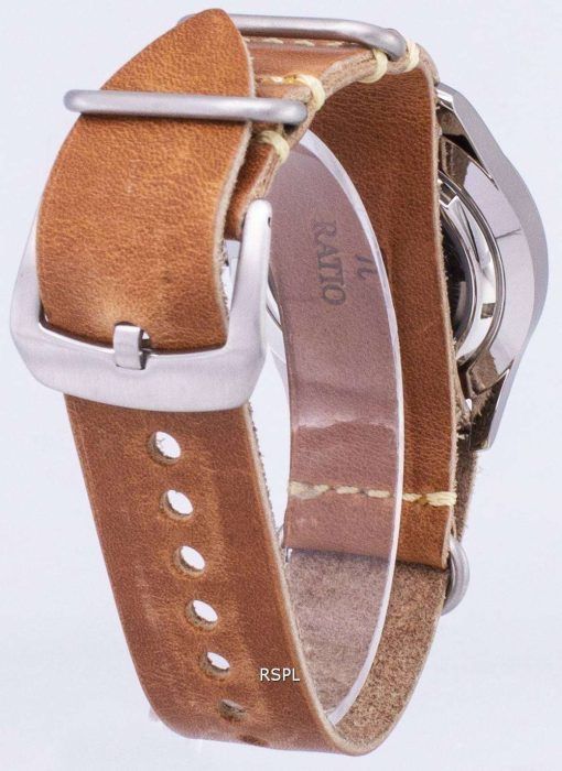 セイコー 5 スポーツ SNZG11K1 LS18 自動茶色の革ストラップ メンズ腕時計