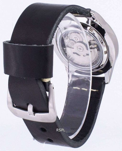 黒革ストラップ メンズ腕時計セイコー 5 スポーツ SNZG15J1 LS14 日本