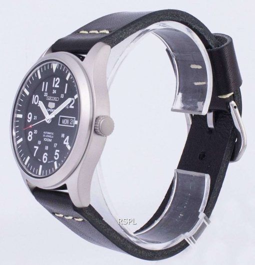 セイコー 5 スポーツ SNZG15K1 LS14 自動黒革ストラップ メンズ腕時計