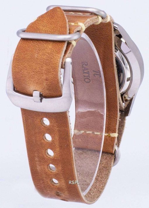 セイコー 5 スポーツ SNZG15K1 LS18 自動茶色の革ストラップ メンズ腕時計