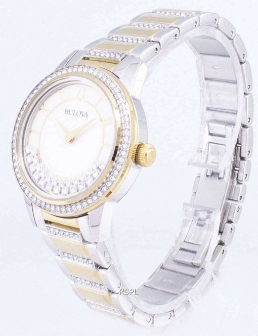ブローバ結晶ターン スタイル 98 L 245 水晶ダイヤモンド アクセント レディース腕時計