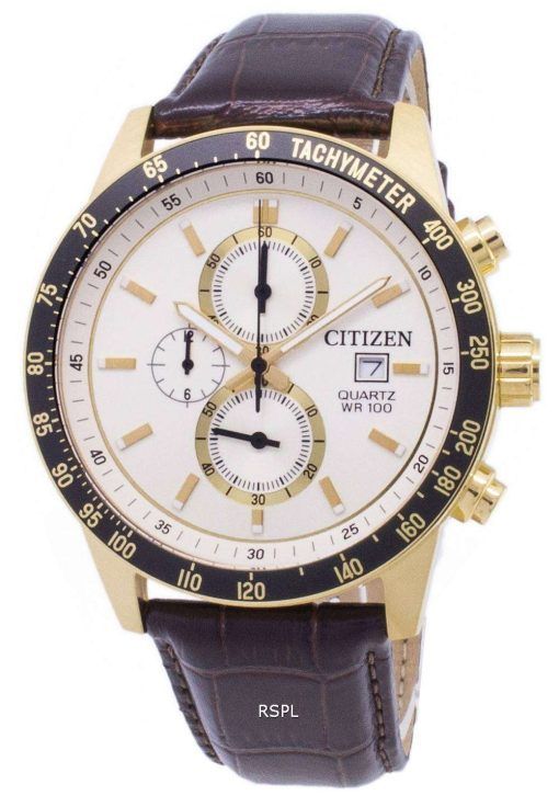 市民クロノグラフ AN3602 02A タキメーター クォーツ メンズ腕時計