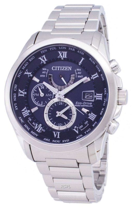 市民エコ ・ ドライブ AT9080-57 L 電波クロノグラフ メンズ腕時計