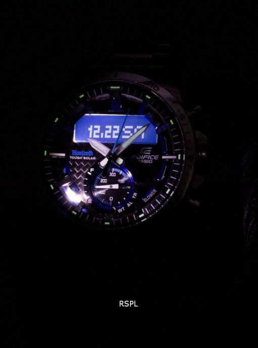 カシオエディフィス ECB-800 D-1 a の厳しい太陽 Bluetooth 照明メンズ腕時計