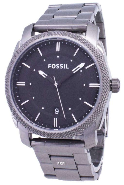 化石マシン ブラック ダイヤル煙 IP ステンレス鋼 FS4774 メンズ腕時計