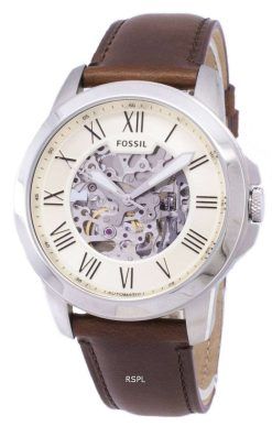 化石を与える自動ベージュ スケルトン ダイヤル ME3099 メンズ腕時計