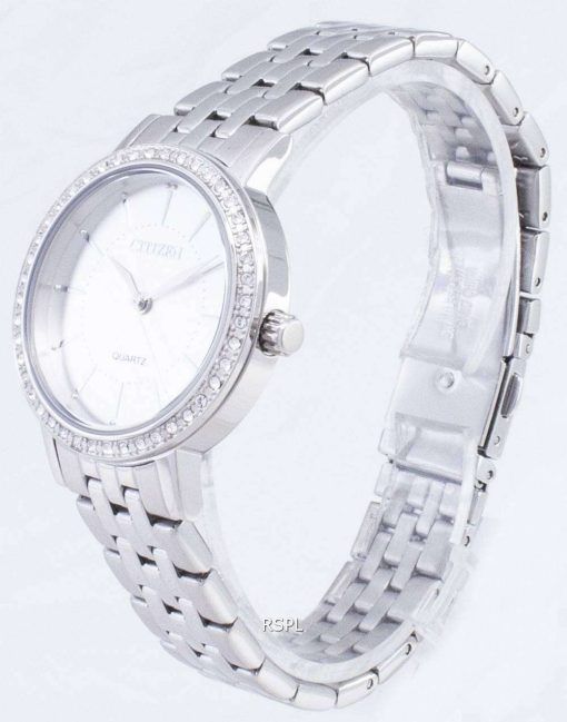 市民石英 EL3040 80A アナログ ダイヤモンド アクセント レディース腕時計