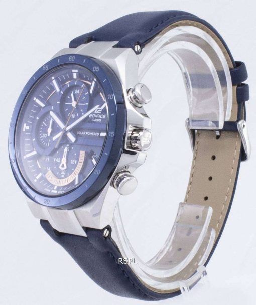 カシオエディフィス EQ-920BL-2AV EQS920BL-2AV ソーラー クロノグラフ メンズ腕時計