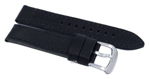 黒い比率ブランド革ストラップ SKX007、SKX009、skx011 腕時計、SNZG07、SNZG015 の 22 mm