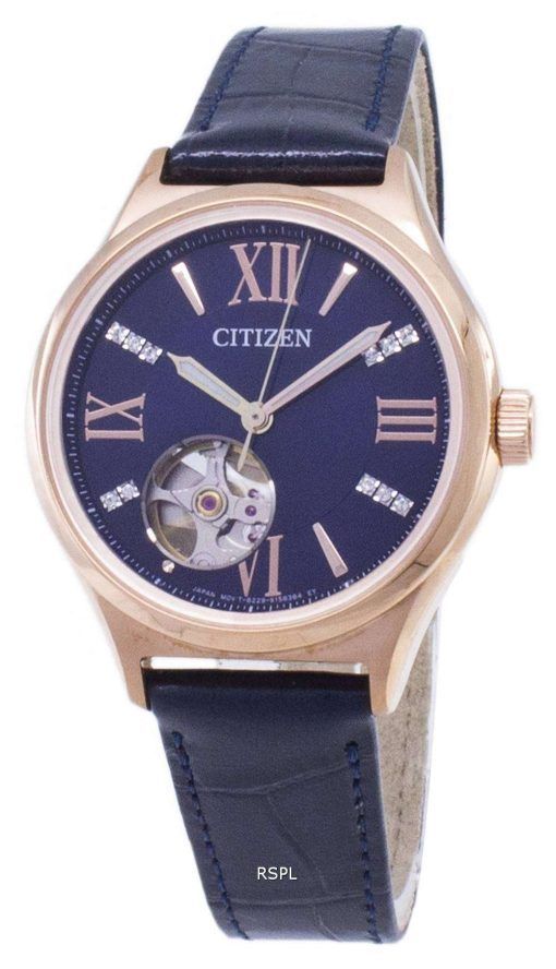 市民自動 PC1003-15 L ダイヤモンド アクセント アナログ レディース腕時計