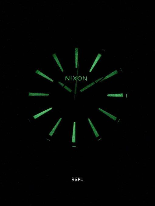 ニクソン石英歩哨黒革 A105-005-00 メンズ腕時計