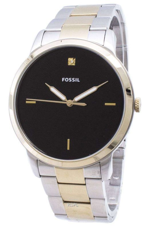 化石のシンプルな FS5458 石英アナログ メンズ腕時計