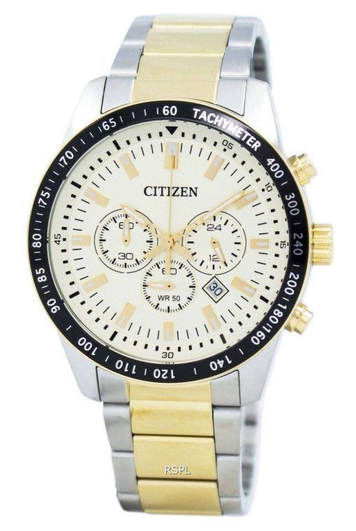 市民クォーツ、クロノグラフ タキメーター AN8076-57 P メンズ腕時計