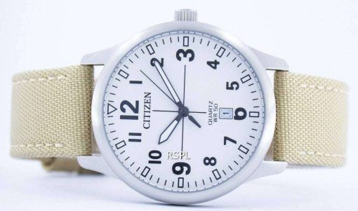 市民クオーツ ホワイト ダイヤル BI1050 05A メンズ腕時計