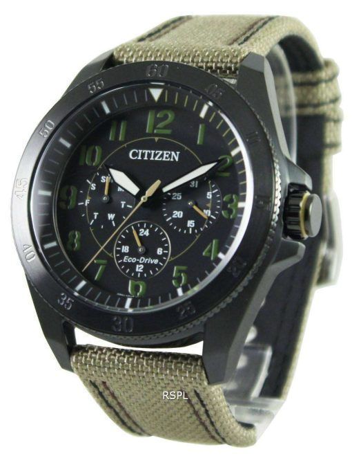 市民エコドライブ カーキ ブラックの IP BU2035 05E メンズ腕時計