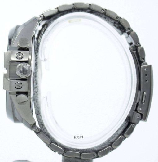 ディーゼル メガ チーフ クォーツ、クロノグラフ グレー ダイヤル ブラック IP DZ4282 メンズ腕時計