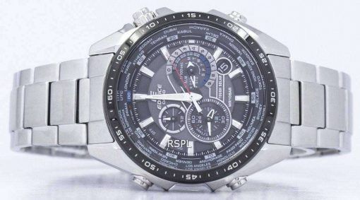 カシオエディフィス タフ ソーラー クロノグラフ世界時間 EQ 500DB 1A1 EQS500DB 1A1 メンズ腕時計