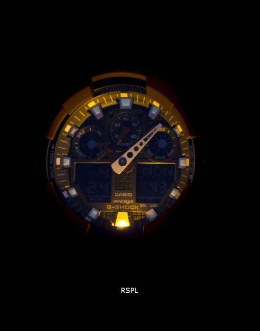 カシオ G-ショックの GA-100 b-4 a アナログ デジタル メンズ腕時計