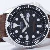 セイコー自動ダイバーズ 200 M 比茶色の革 SKX007K1 LS7 メンズ腕時計