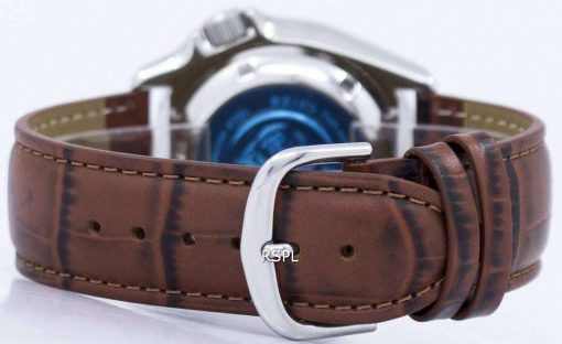 セイコー自動ダイバーズ 200 M 比茶色の革 SKX007K1 LS7 メンズ腕時計