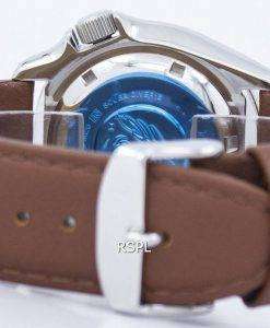 セイコー自動ダイバーズ 200 M 比茶色の革 SKX009K1 LS12 メンズ腕時計
