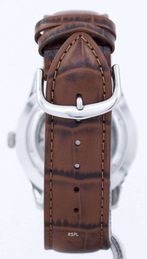 セイコー 5 スポーツ軍事自動日本製比茶色の革 SNZG07J1 LS7 メンズ腕時計