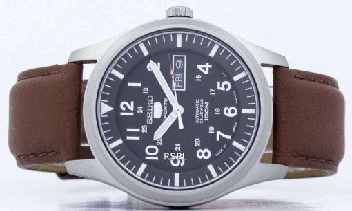 セイコー 5 スポーツ自動日本製比茶色の革 SNZG15J1 LS12 メンズ腕時計