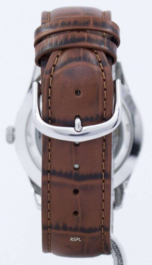 セイコー 5 スポーツ自動日本製比茶色の革 SNZG15J1 LS7 メンズ腕時計