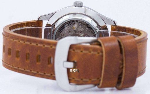 セイコー 5 スポーツ自動日本製比茶色の革 SNZG15J1 LS9 メンズ腕時計