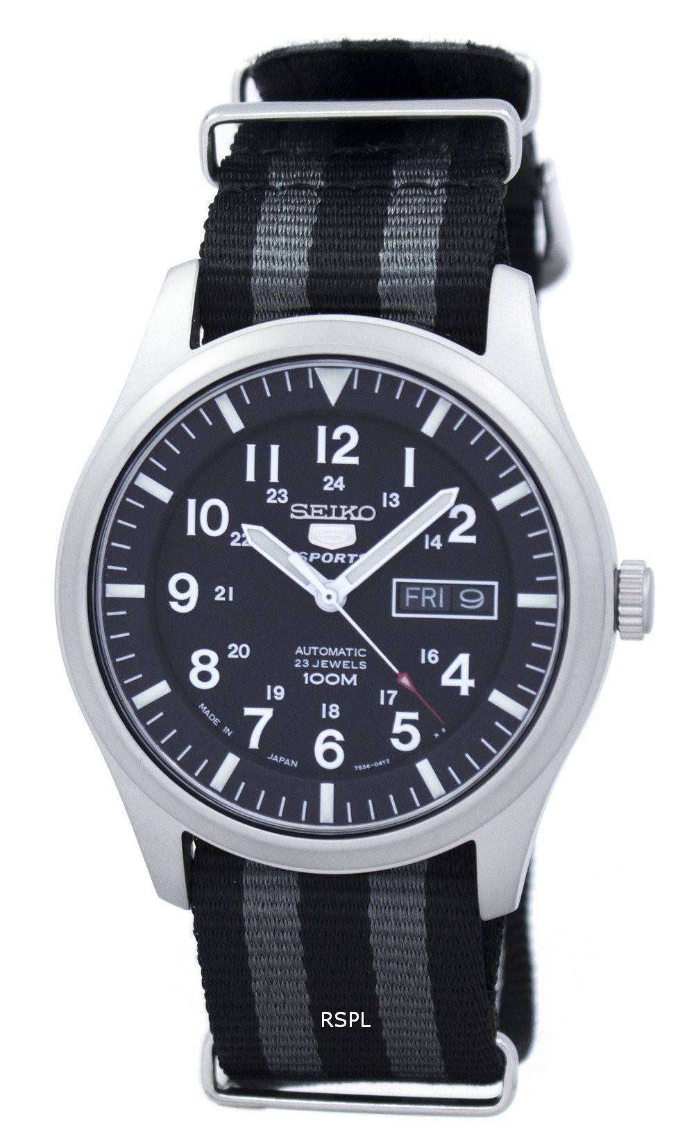 セイコー 5 スポーツ自動日本製 NATO ストラップ SNZG15J1 NATO1 メンズ腕時計 Japan