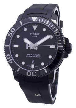 Tissot T-Sport Seastarパワーマティック80 T120.407.37.051.00 T1204073705100自動300Mメンズウォッチ