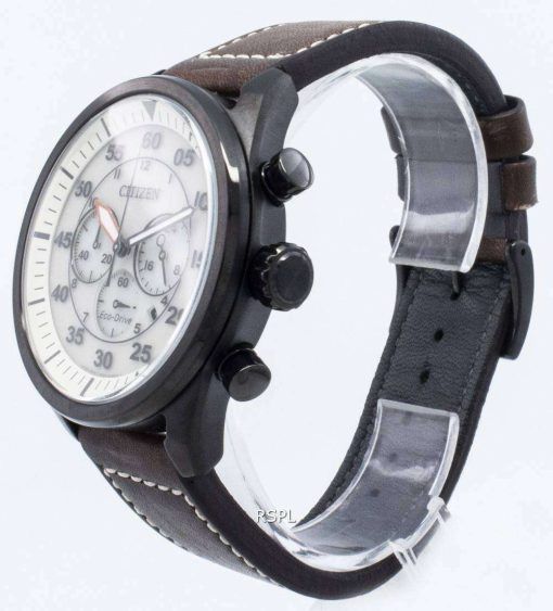 改装されたシチズンアビエイターCA4215-04Wエコドライブクロノグラフメンズ腕時計