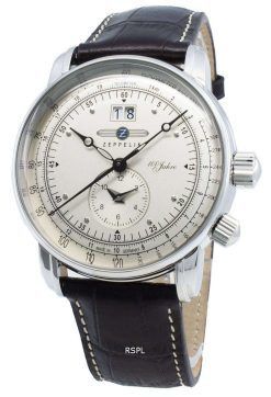 Zeppelin 100 Jahre 7640-1 76401クォーツタキメーターメンズ腕時計