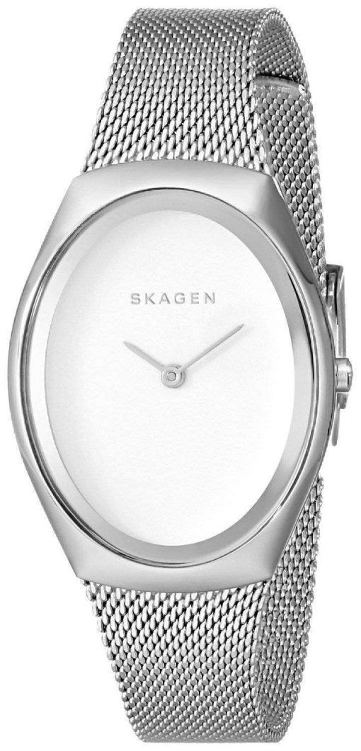 スカーゲン マドセン マット シルバー ダイヤル ステンレス スチール メッシュ ブレスレット SKW2297 レディース腕時計