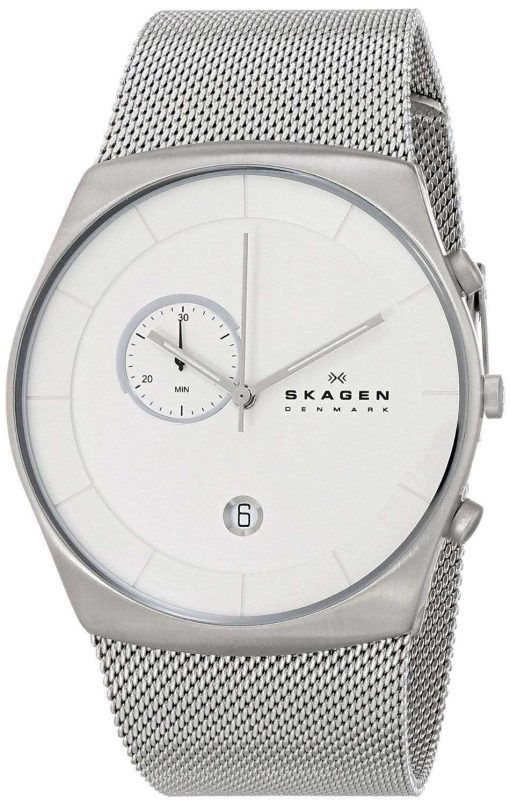 スカーゲン Havene クロノグラフ クォーツ シルバー ダイヤル SKW6071 メンズ腕時計